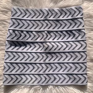 Pleasure Doing Business Black & White Bandage Mini Skirt